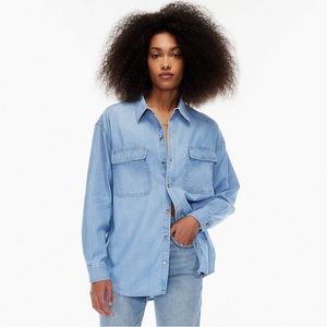 Denim Forum | The Sade denim Shirt | Utility Style Button Up, Size S
